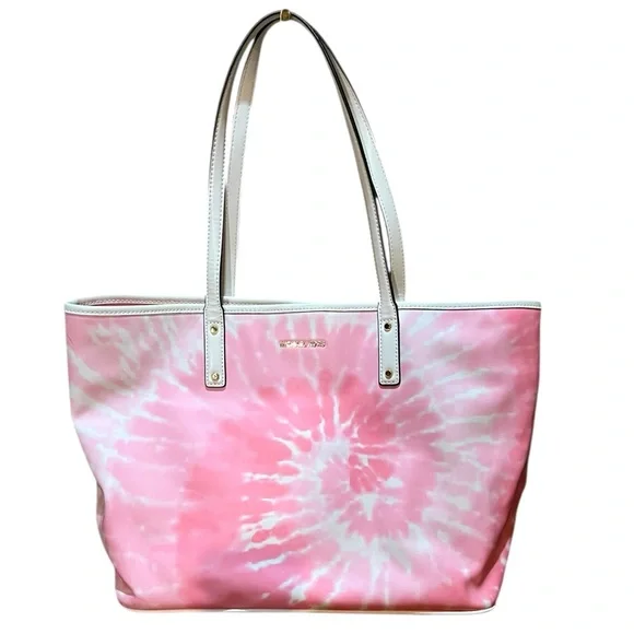 Michael Kors Bags Michael Kors Pink And White Tie Dye Tote